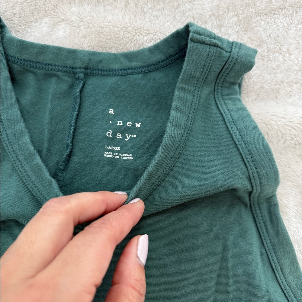 A New Day Teal Sleeveless casual dress